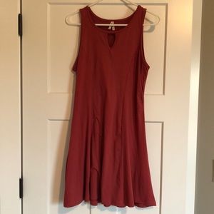 Mudd burgundy fit and flare dress